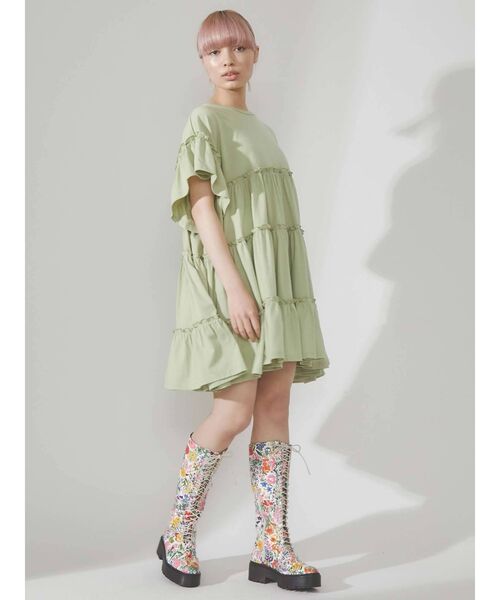 merry jenny（メリージェニー）の「カットティアードミニワンピース（ワンピース・レディース・オフホワイト/ブラック/グリーン・FREE）」の19枚目の写真
