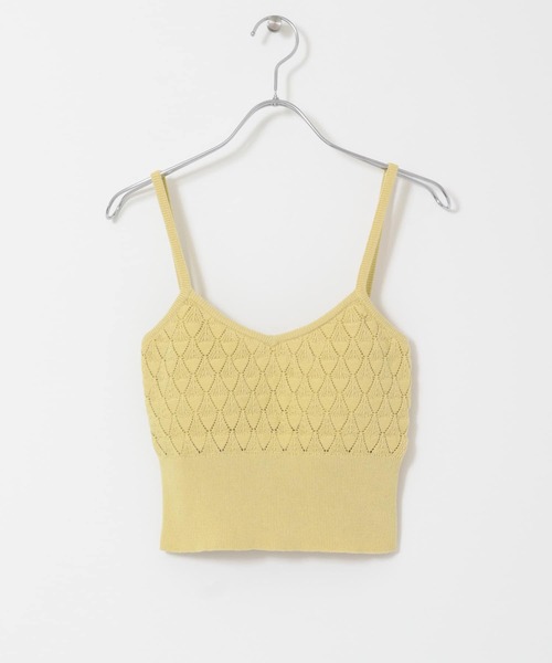 KBF(ケイビーエフ)の「カップ付きニットブラキャミソール(キャミソール・レディース・ダークブラウン/イエロー/アイボリー・38/36)」の13枚目の写真