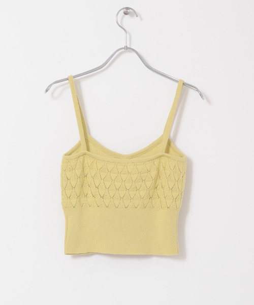 KBF(ケイビーエフ)の「カップ付きニットブラキャミソール(キャミソール・レディース・ダークブラウン/イエロー/アイボリー・38/36)」の14枚目の写真