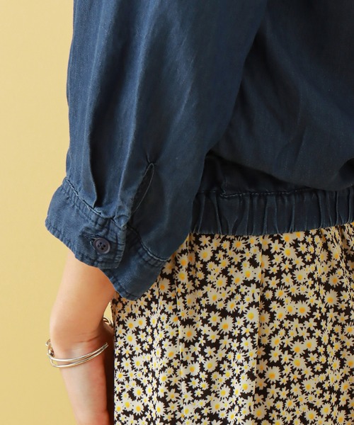 libelle more（リベル モア）の「《ウォッシャブル》リヨセルデニムVネックブルゾン（デニムジャケット・レディース・サックスブルー/インディゴブルー/ブルー・M/L）」の12枚目の写真