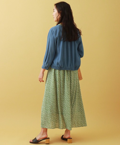 libelle more（リベル モア）の「《ウォッシャブル》リヨセルデニムVネックブルゾン（デニムジャケット・レディース・サックスブルー/インディゴブルー/ブルー・M/L）」の5枚目の写真