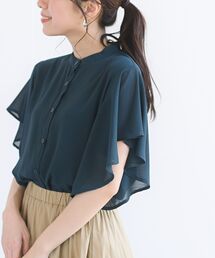 rps | フレアースリーブバンドカラーブラウス(シャツ/ブラウス)