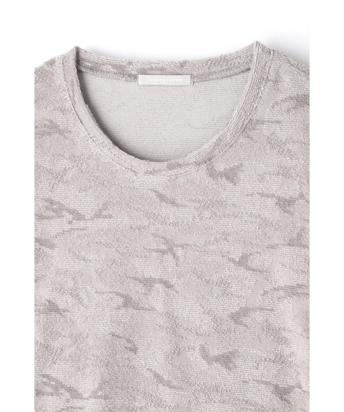 HIGH STREET(ハイストリート)の「HIGH STREET∴ウッドランド迷彩パイルJQクルーネックカットソー(Tシャツ/カットソー・メンズ・カーキ/グレー系その他/ブラック・M/L/LL)」の13枚目の写真