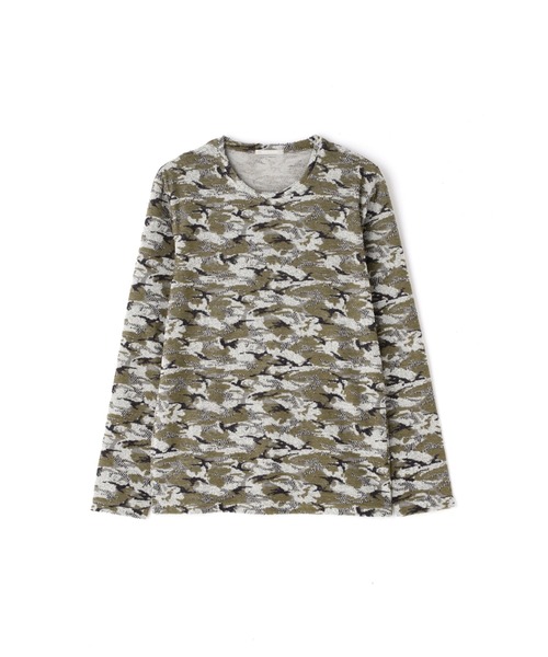HIGH STREET(ハイストリート)の「HIGH STREET∴ウッドランド迷彩パイルJQクルーネックカットソー(Tシャツ/カットソー・メンズ・カーキ/グレー系その他/ブラック・M/L/LL)」の19枚目の写真
