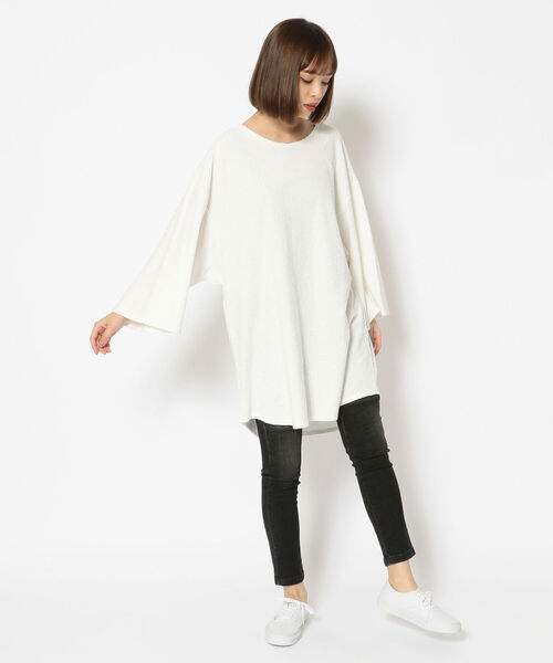 BACKLASH（バックラッシュ）の「【別注】Ballet by BACKLASH/バレエ バイ バックラッシュ/TOWEL TEE（Tシャツ/カットソー・レディース・ホワイト/ブラック/パープル・FREE）」の7枚目の写真