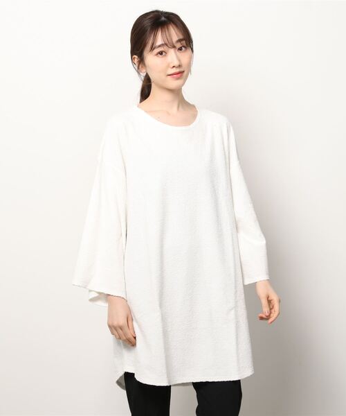 BACKLASH（バックラッシュ）の「【別注】Ballet by BACKLASH/バレエ バイ バックラッシュ/TOWEL TEE（Tシャツ/カットソー・レディース・ホワイト/ブラック/パープル・FREE）」の6枚目の写真