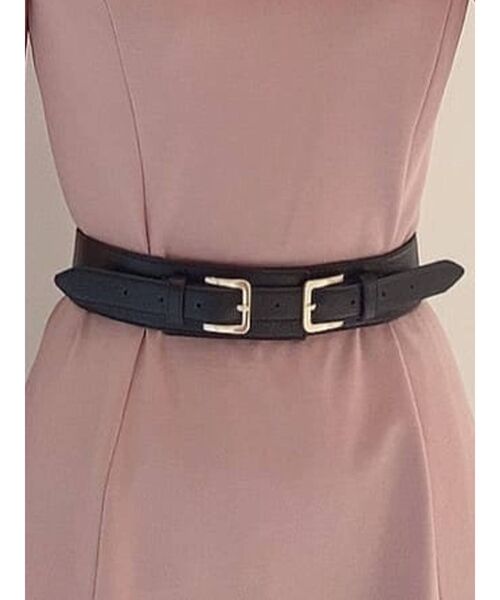 RESEXXY（リゼクシー）の「ダブルバックルベルト（ベルト・レディース・ブラック/ブラウン・FREE）」の2枚目の写真