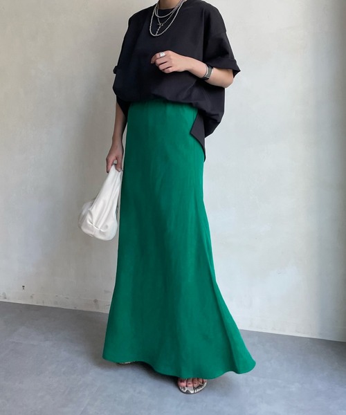 DouDou（ドゥドゥ）の「【WEB限定】ワイドクルーネックチュニックTEE（Tシャツ/カットソー・レディース・ブルー/チャコールグレー/ライトベージュ/オフホワイト・FREE）」の21枚目の写真