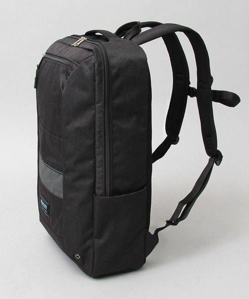 Bianchi（ビアンキ）の「Bianchi / ビアンキ /  POLYESTER 900D メランジ スクエアバックパック / ビジネスリュック / 大容量 / リフレクション / REPREVE / BLMM-04（バックパック/リュック・メンズ・ブラック・FREE）」の3枚目の写真