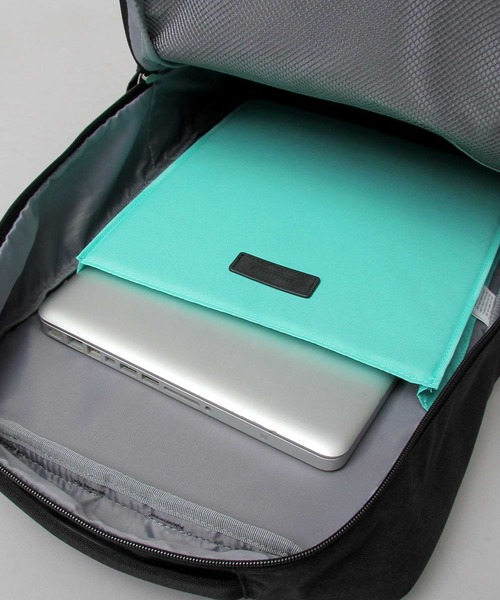 Bianchi（ビアンキ）の「Bianchi / ビアンキ /  POLYESTER 900D メランジ スクエアバックパック / ビジネスリュック / 大容量 / リフレクション / REPREVE / BLMM-04（バックパック/リュック・メンズ・ブラック・FREE）」の11枚目の写真