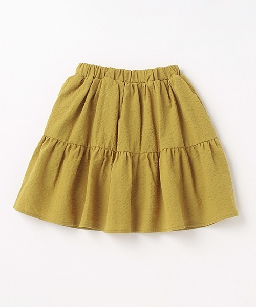 b・ROOM（ビールーム）の「ティアードスカート（スカート・キッズ・オリーブ/ライトベージュ/ピンク・100cm/90cm/110cm/130cm/120cm）」の6枚目の写真
