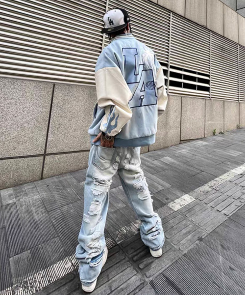 【お買得】ARULE ハードダメージ ルーズデニム パンツ お買得】ARULE ハードダメージ ルーズデニム パンツ パンツ