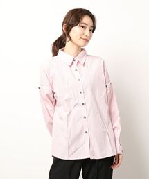 KOBE LETTUCE | 袖取り外し2wayストライプブラウス[C6153](シャツ/ブラウス)
