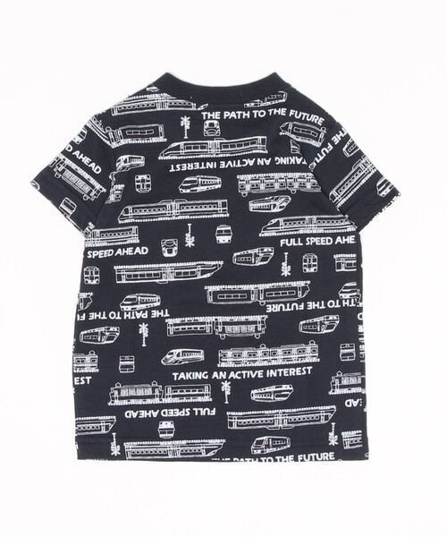 ACOBA（ACOBA）の「電車総柄Ｔシャツ（Tシャツ/カットソー・キッズ・ホワイト/ネイビー・95/90/100/110/120/80/130）」の3枚目の写真