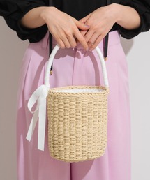 MERLOT | リボンかごバッグ(かごバッグ)