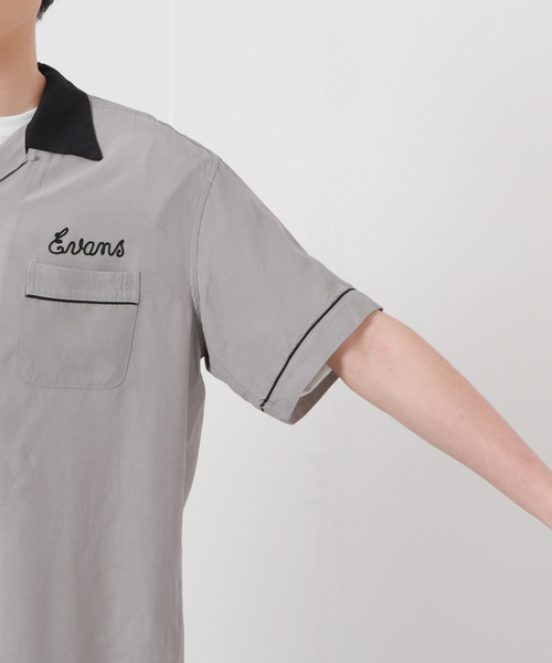 STYLE EYES（スタイルアイズ）の「STYLE EYES / PIPING RAYON ボーリングシャツ SE38833（シャツ/ブラウス・メンズ・ブラック/グレー/ピンク/グリーン・LARGE/X-LARGE）」の21枚目の写真