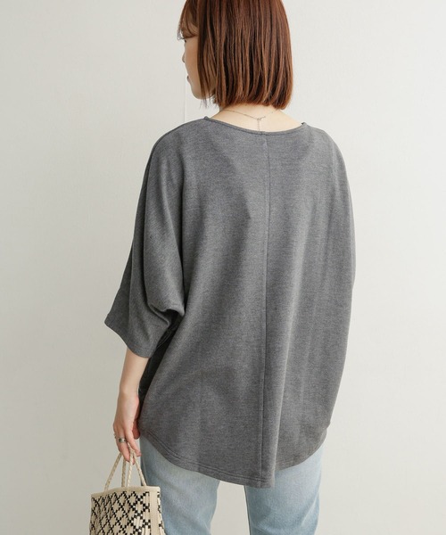 URBAN RESEARCH DOORS（アーバンリサーチドアーズ）の「『セットアップ対応』コットンレーヨンドルマンプルオーバー（Tシャツ/カットソー・レディース・チャコールグレー/ブラック/ネイビー・MEDIUM）」の9枚目の写真