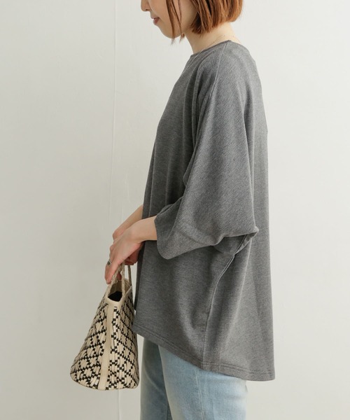 URBAN RESEARCH DOORS（アーバンリサーチドアーズ）の「『セットアップ対応』コットンレーヨンドルマンプルオーバー（Tシャツ/カットソー・レディース・チャコールグレー/ブラック/ネイビー・MEDIUM）」の10枚目の写真