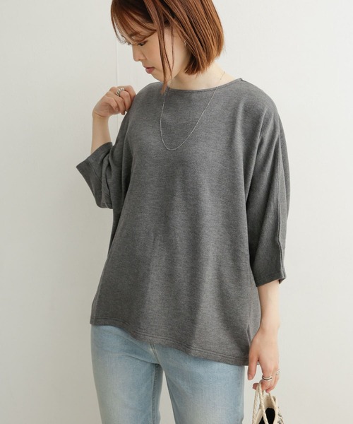 URBAN RESEARCH DOORS（アーバンリサーチドアーズ）の「『セットアップ対応』コットンレーヨンドルマンプルオーバー（Tシャツ/カットソー・レディース・チャコールグレー/ブラック/ネイビー・MEDIUM）」の11枚目の写真