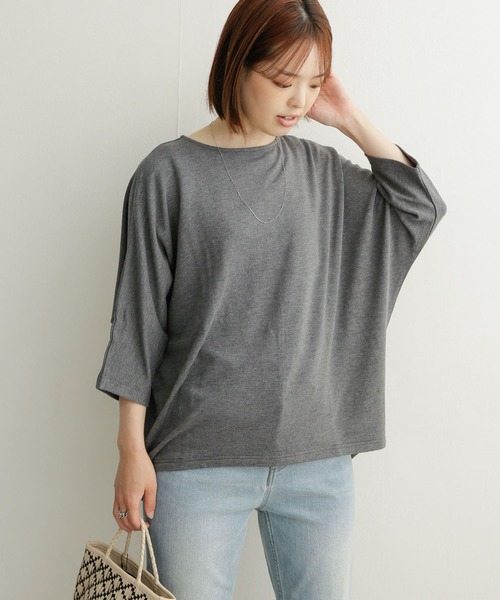 URBAN RESEARCH DOORS（アーバンリサーチドアーズ）の「『セットアップ対応』コットンレーヨンドルマンプルオーバー（Tシャツ/カットソー・レディース・チャコールグレー/ブラック/ネイビー・MEDIUM）」の15枚目の写真