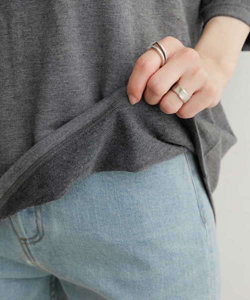 URBAN RESEARCH DOORS（アーバンリサーチドアーズ）の「『セットアップ対応』コットンレーヨンドルマンプルオーバー（Tシャツ/カットソー・レディース・チャコールグレー/ブラック/ネイビー・MEDIUM）」の18枚目の写真