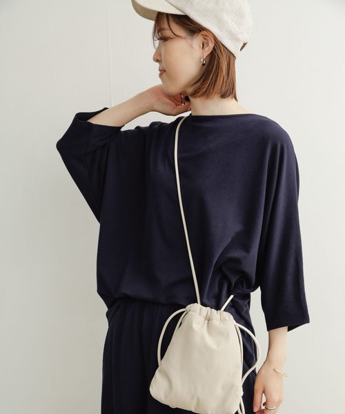 URBAN RESEARCH DOORS（アーバンリサーチドアーズ）の「『セットアップ対応』コットンレーヨンドルマンプルオーバー（Tシャツ/カットソー・レディース・チャコールグレー/ブラック/ネイビー・MEDIUM）」の19枚目の写真