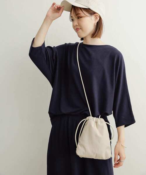 URBAN RESEARCH DOORS（アーバンリサーチドアーズ）の「『セットアップ対応』コットンレーヨンドルマンプルオーバー（Tシャツ/カットソー・レディース・チャコールグレー/ブラック/ネイビー・MEDIUM）」の21枚目の写真