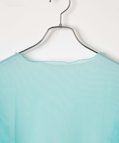WEGO（ウィゴー）の「WEGO/ワイドスリーブシアーロンT（Tシャツ/カットソー・レディース・サックスブルー/ライム/その他1・FREE）」の20枚目の写真