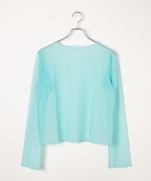 WEGO（ウィゴー）の「WEGO/ワイドスリーブシアーロンT（Tシャツ/カットソー・レディース・サックスブルー/ライム/その他1・FREE）」の22枚目の写真