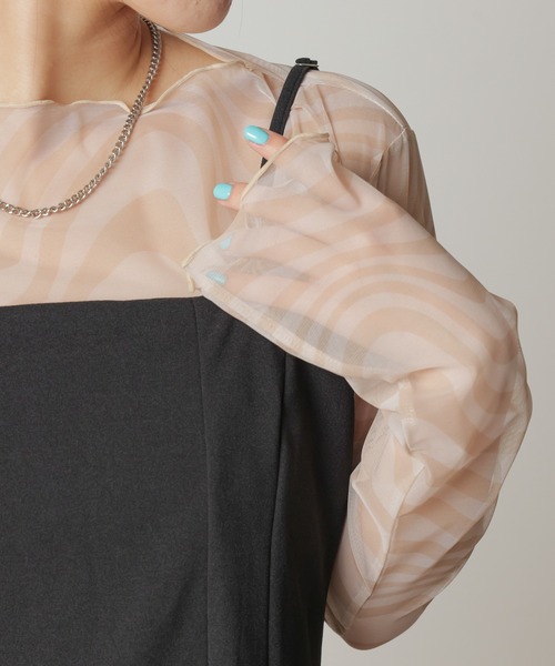 WEGO（ウィゴー）の「WEGO/ワイドスリーブシアーロンT（Tシャツ/カットソー・レディース・サックスブルー/ライム/その他1・FREE）」の16枚目の写真