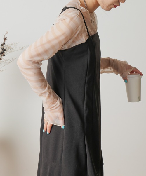 WEGO（ウィゴー）の「WEGO/ワイドスリーブシアーロンT（Tシャツ/カットソー・レディース・サックスブルー/ライム/その他1・FREE）」の14枚目の写真