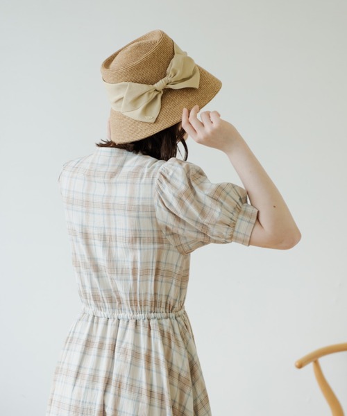 idem(イデム)の「ribbon paper hat/BIGリボンペーパーハット(ハット・レディース・ブラック/ベージュ・FREE)」の13枚目の写真