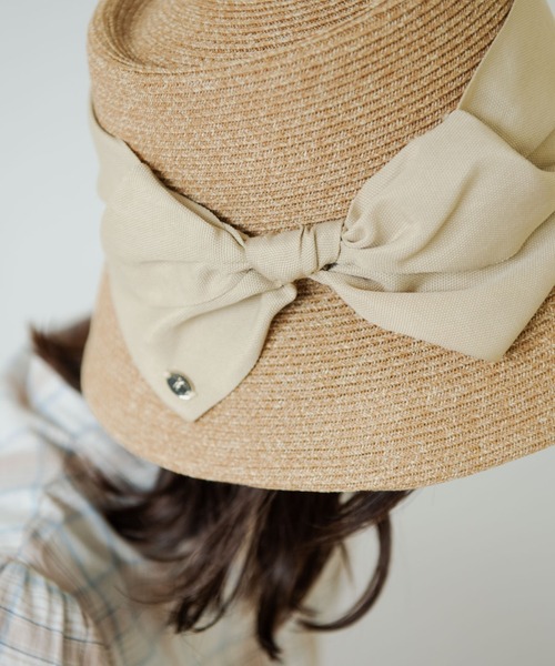idem(イデム)の「ribbon paper hat/BIGリボンペーパーハット(ハット・レディース・ブラック/ベージュ・FREE)」の16枚目の写真