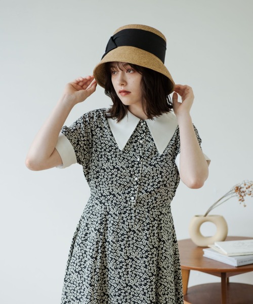idem(イデム)の「ribbon paper hat/BIGリボンペーパーハット(ハット・レディース・ブラック/ベージュ・FREE)」の3枚目の写真