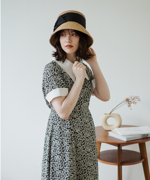 idem(イデム)の「ribbon paper hat/BIGリボンペーパーハット(ハット・レディース・ブラック/ベージュ・FREE)」の4枚目の写真