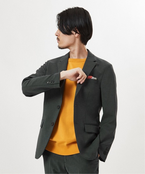 EDIFICE（エディフィス）の「"抗菌防臭＆シワ防止機能" ワルツ ツイル 2ボタン ジャケット（テーラードジャケット・メンズ・チャコールグレー/ベージュ/ネイビー/サファリグリーン・SMALL/MEDIUM/LARGE/X-LARGE）」の19枚目の写真