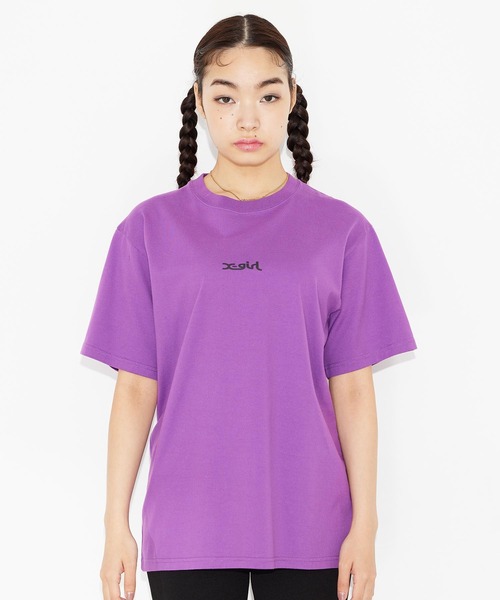 X-girl（エックスガール）の「FACE BOX LOGO S/S TEE/フェイス