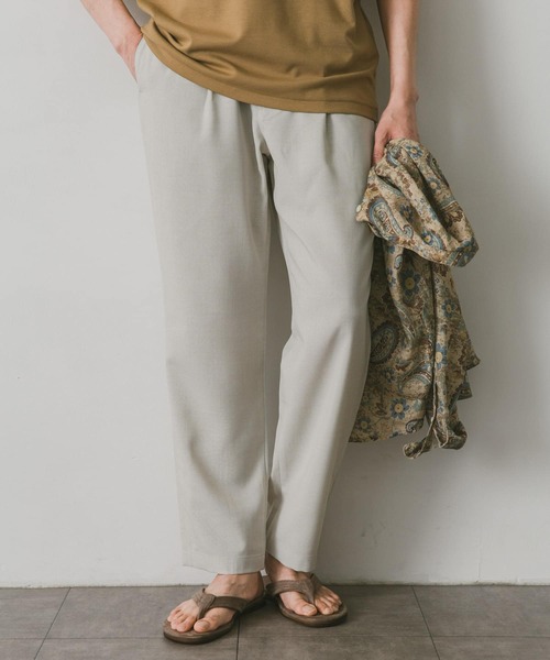 URBAN RESEARCH DOORS（アーバンリサーチドアーズ）の「リネンライクイージーパンツ（その他パンツ・メンズ・ネイビー/ホワイト系その他/カーキ/ブラウン・LARGE/MEDIUM/SMALL）」の10枚目の写真