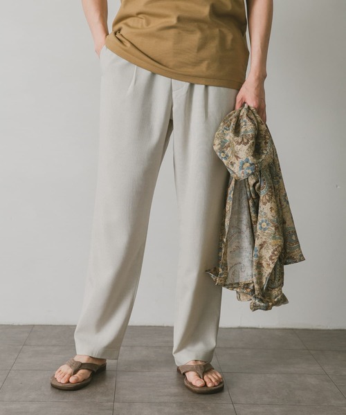 URBAN RESEARCH DOORS（アーバンリサーチドアーズ）の「リネンライクイージーパンツ（その他パンツ・メンズ・ネイビー/ホワイト系その他/カーキ/ブラウン・LARGE/MEDIUM/SMALL）」の12枚目の写真