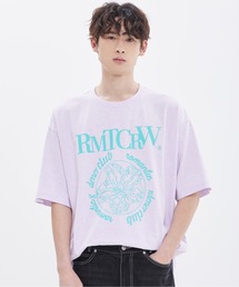 【ROMANTIC CROWN】ROUND FLOWER TEE / ロマンティッククラウン ラウンド フラワー グラフィック Tシャツ