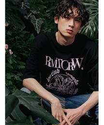 【ROMANTIC CROWN】ROUND FLOWER TEE / ロマンティッククラウン ラウンド フラワー グラフィック Tシャツ