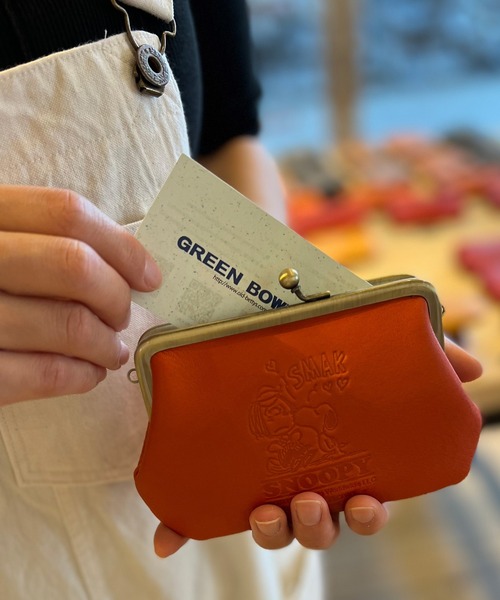 SNOOPY×OLD BETTY'S（スヌーピーカケルオールドベティーズ）の「【日本製】スヌーピー【SNOPPY】Leather Coin Purse（財布・レディース・イエロー系その他3/イエロー系その他2/キャメル/オレンジ系その他2/オレンジ系その他3/オレンジ・FREE）」の6枚目の写真