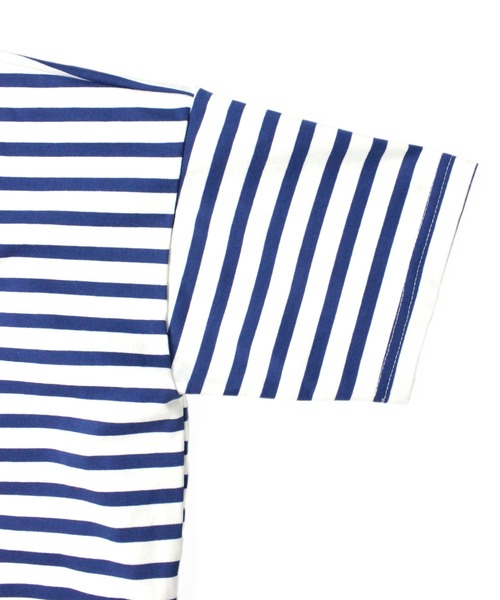 A.U.G. relaxing(オーグリラクシング)の「A.U.G. relaxing ポート N ワイド ミディ Tシャツ (MADE IN JAPAN)(Tシャツ/カットソー・レディース・ホワイト/ホワイト×グレー/ホワイト×ブラウン/ホワイト×ブルー/ホワイト×ブラック/ブラック・FREE)」の10枚目の写真