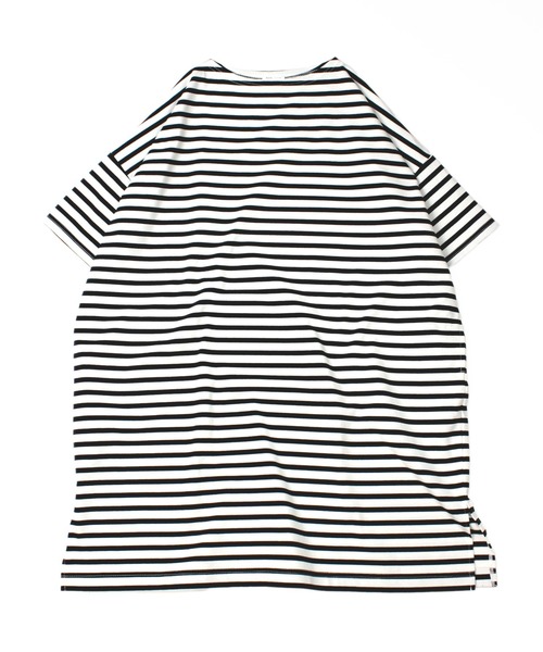 A.U.G. relaxing(オーグリラクシング)の「A.U.G. relaxing ポート N ワイド ミディ Tシャツ (MADE IN JAPAN)(Tシャツ/カットソー・レディース・ホワイト/ホワイト×グレー/ホワイト×ブラウン/ホワイト×ブルー/ホワイト×ブラック/ブラック・FREE)」の14枚目の写真