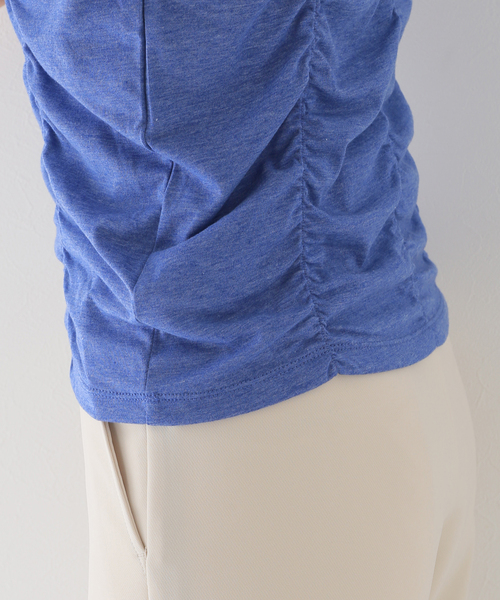 JOINT WORKS（ジョイントワークス）の「シャーリングTシャツ（Tシャツ/カットソー・レディース・ホワイト/ブルー/グリーン・FREE）」の10枚目の写真