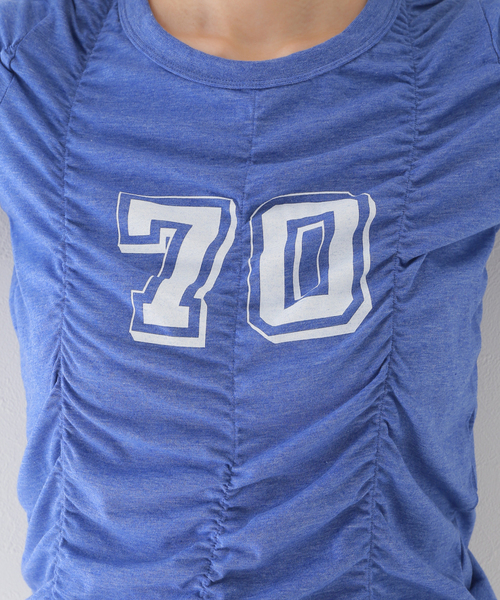 JOINT WORKS（ジョイントワークス）の「シャーリングTシャツ（Tシャツ/カットソー・レディース・ホワイト/ブルー/グリーン・FREE）」の13枚目の写真