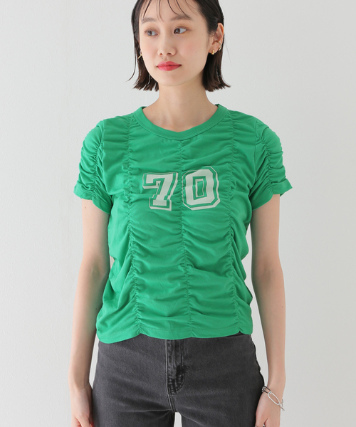 JOINT WORKS（ジョイントワークス）の「シャーリングTシャツ（Tシャツ/カットソー・レディース・ホワイト/ブルー/グリーン・FREE）」の17枚目の写真