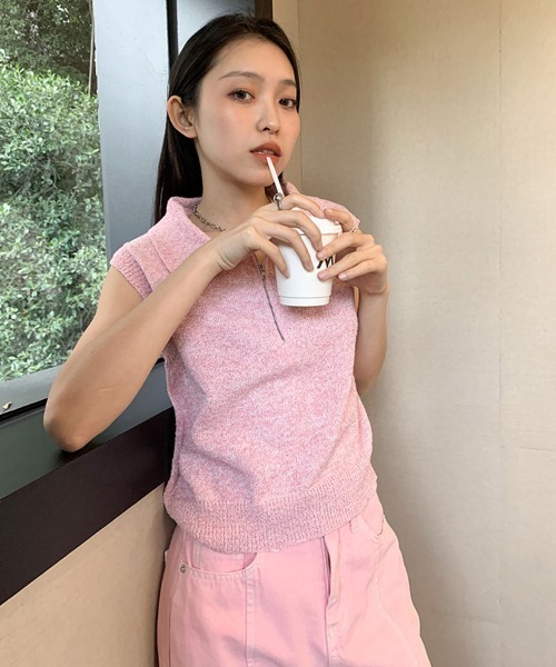 デッドストック！50s 黒 ブラック ピンク サマー ニット ロカビリー デッドストック！50s 黒 ブラック ピンク サマー ニット ロカビリー