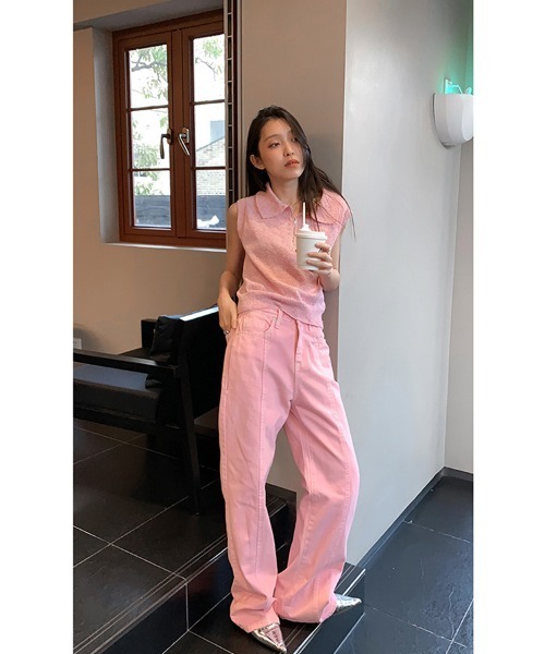 Ressaca（レサーカ）の「ハーフジップノースリーブ サマーニット