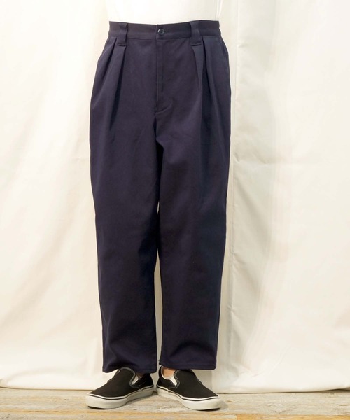 BROOKLYN OVERALL（ブルックリンオーバーオール）の「ストレッチ２タックパンツ（その他パンツ・メンズ・ベージュ/ネイビー・MEDIUM/LARGE）」の5枚目の写真